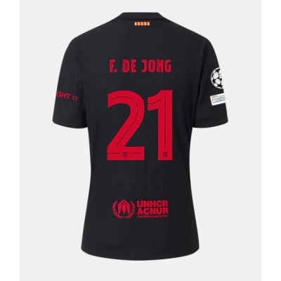 Moški Nogometni dresi Barcelona Frenkie de Jong #21 Gostujoči 2024-25 Kratek Rokav Moški Nogometni dresi Barcelona Frenkie de Jong #21 Gostujoči 2024-25 Kratek Rokav
